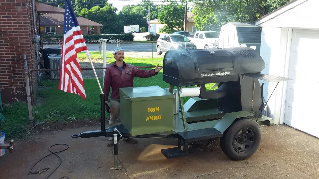 Custom built steel smoker