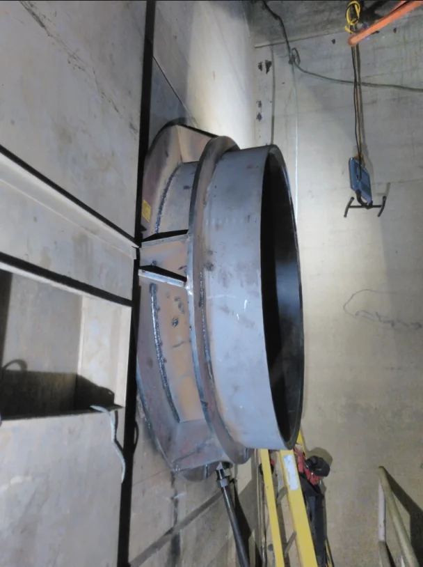 MIG welding drain fabrication
